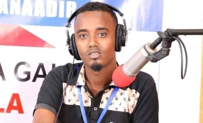 Journalist Abdullahi Osman Adani (pictured) who was briefly arrested today on Tuesday 23 July, 2019 alongside other journalist before they were released. | Photo courtesy/Facebook.