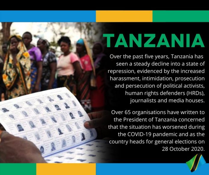 Civil society letter endorsed by over 65 organisations to President of Tanzania ahead of 28 October National Elections