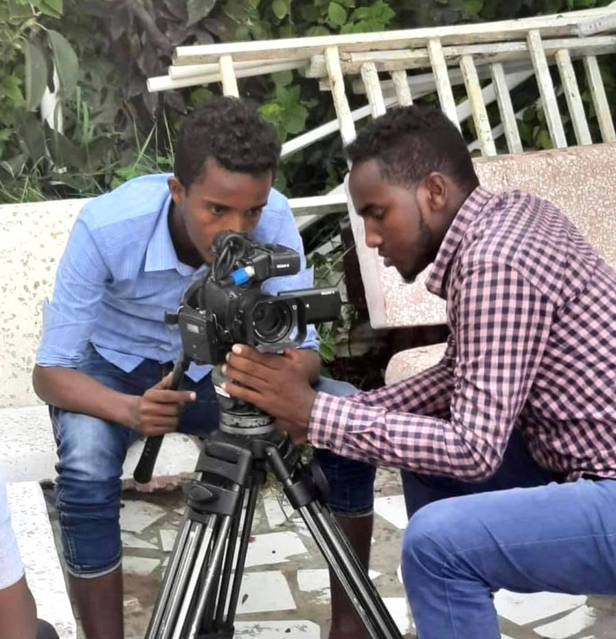 PHOTO FILE: Goobjoog journalists: reporter Abdikarin Ali Adan and cameraman Abdirizak Abdullahi Fagas. |PHOTO/Courtesy.