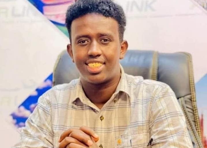 Freelance journalist, Mohamed Abdiweli Tohow held in Guriel police station since Thursday, 28 October 2021. | PHOTO/Courtesy/SJS.