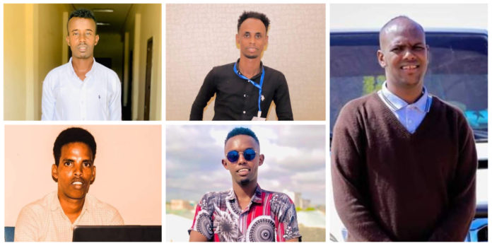 Journalists recently detained in Mogadishu and Somaliland. | PHOTO/ Courtesy/SJS.