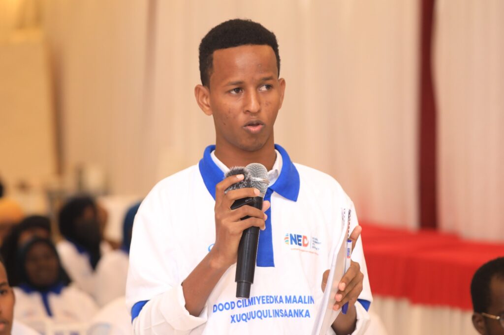 Participants at SJS panel discussion on issues of human rights in Mogadishu, on 10 December, 2023.